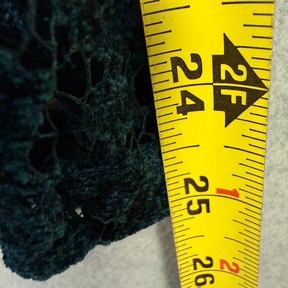 Sundance Large Remarkable Beauty Velvet Lace Overlay Long Sleeve Top Green Boho - Picture 13 of 13